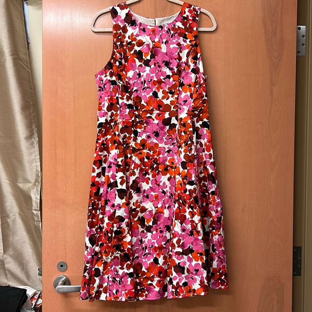 Pink and red a line dress